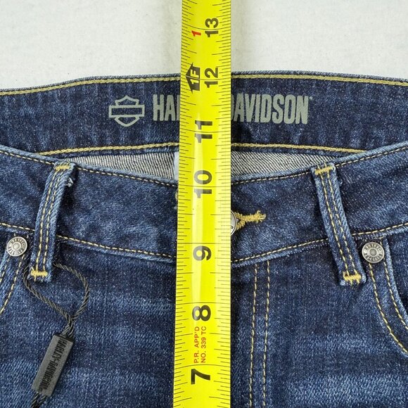Harley-Davidson Womens Stretch High Rise Straight Leg Blue Denim Jeans Sz 28 NWT - Picture 10 of 13